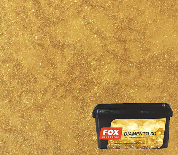 Diamento 3D Gold Farba Dekoracyjna Fox Dekorator [5m2] 1L - Image 1