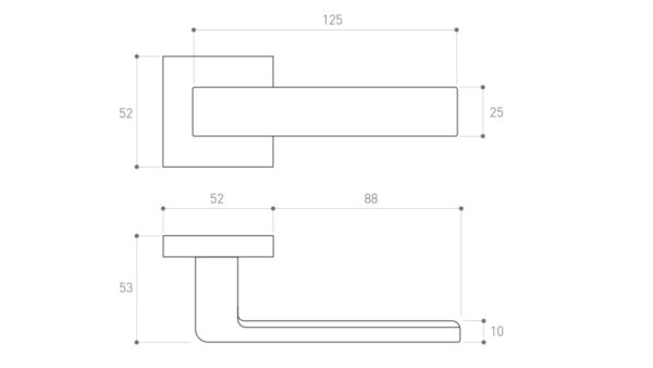 Rumba Chrome Door Handle - Image 2