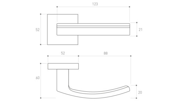 Barcelona Satin Nickel Door Handle - Image 2