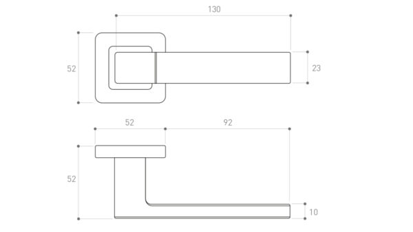 Trend Brushed Nickel/Chrome Door Handle - Image 2