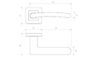 Linea Brushed Nickel/Chrome Door Handle - Image 2