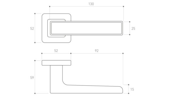Glamour Brushed Nickel Door Handle - Image 2