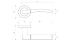 Zorba Chrome/Satin Door Handle - Image 2