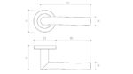 Plejada Chrome/Satin Door Handle - Image 2