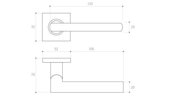 Metro INOX Stainless Steel Door Handle - Image 2