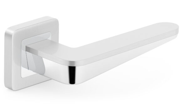 Duo Brushed Nickel/Chrome Door Handle - Image 1