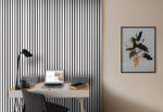 Akustyczny Lamel Biały na Czarnym Filcu 30x265cm - Image 4