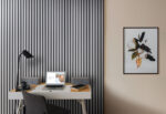 Acoustic Cashmere Slat Panels on Black Felt 30x265cm - Image 5