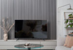 Acoustic Cashmere Slat Panels on Black Felt 30x265cm - Image 2