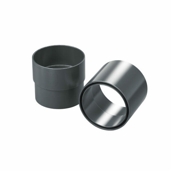 Double-Socket Downpipe Connector 90mm - Proaqua PVC - Image 1