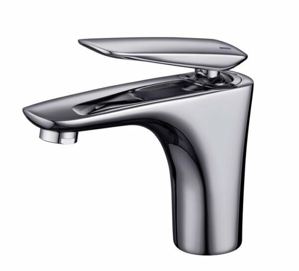 Mayo Deck-Mounted Washbasin Faucet Chrome + click-clack Drain Plug Cersanit - Image 1