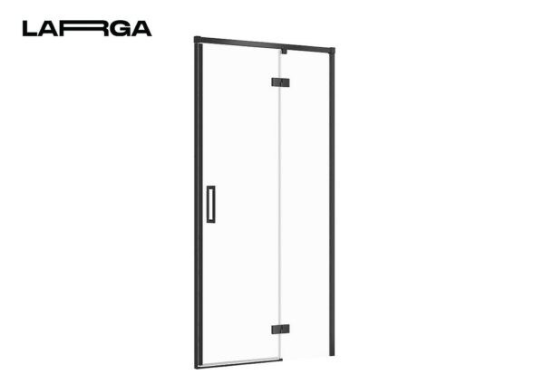 Shower Enclosure Door With Hinges Larga Black 100x195, Right Cersanit - Image 1