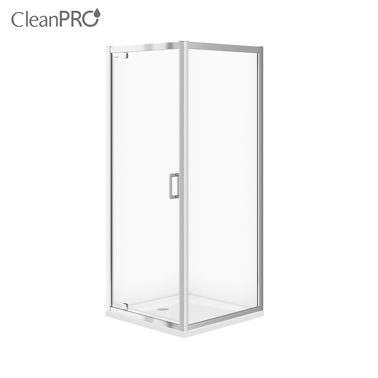 Set B152: Arteco Square Shower Enclosure 80x80x190 with Tako Shower Tray 80x4 Cersanit - Image 1