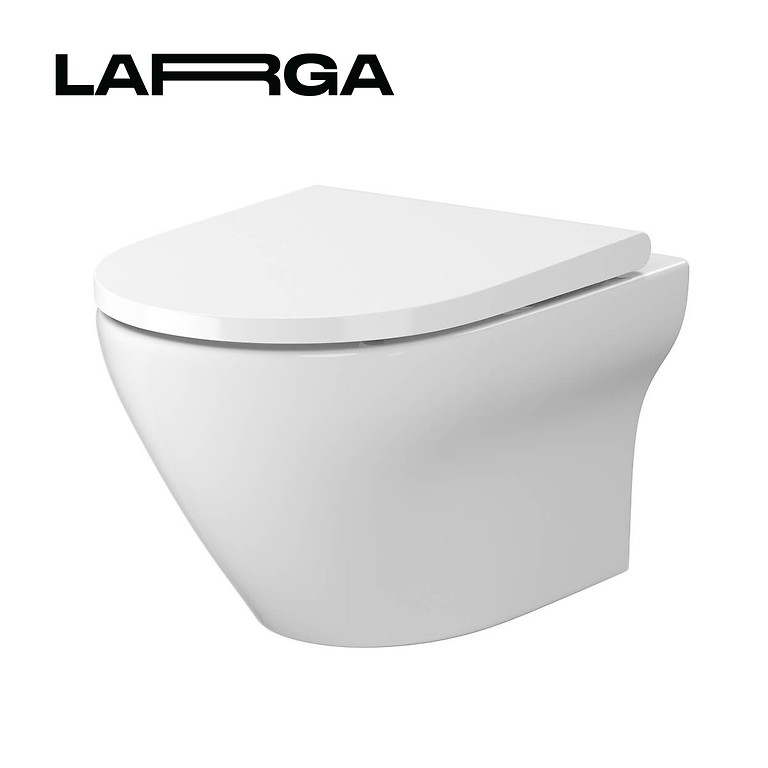 SET B331 Larga Oval Rimless Toilet + Antibacterial Seat - Image 1