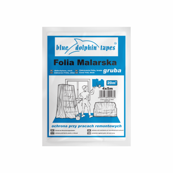Folia malarska GRUBA 4x5m - Image 1