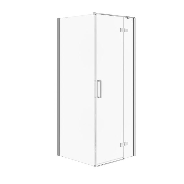 Corner Shower Enclosure Jota (90X90X195) - Right, Transparent Glass - Chrome Cersanit - Image 1