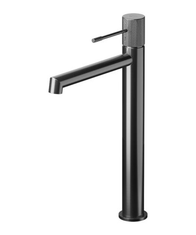 Bateria umywalkowa sztorcowa, wysoka zen by cersanit gun metal