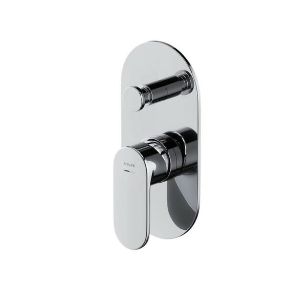 Crea concealed bath-shower faucet with box chrome Cersanit - Image 1