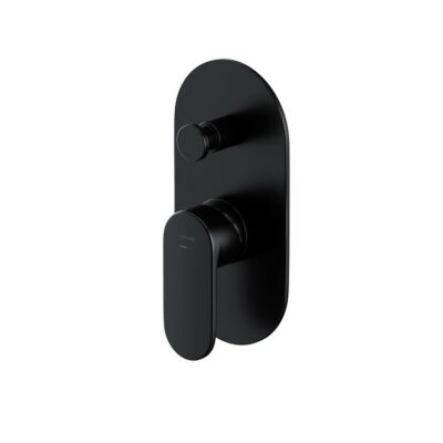Crea concealed bath-shower faucet with box black Cersanit