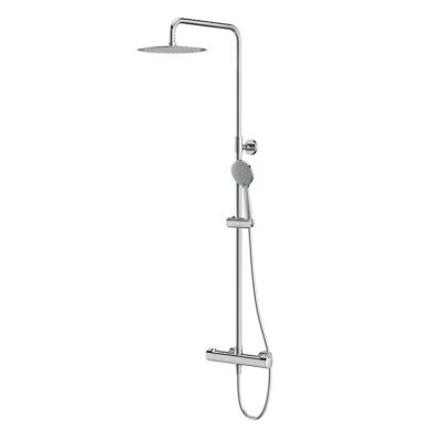 City oval shower column with thermostatic faucet chrome Cersanit