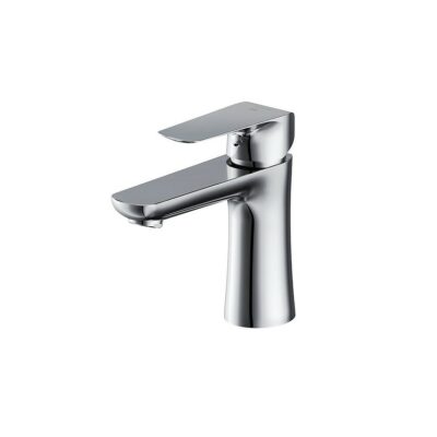 City deck-mounted washbasin faucet chrome Cersanit
