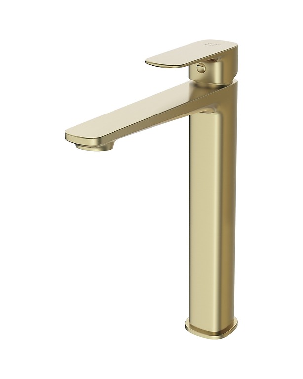 s951-393_larga_washbasin_faucet_deck_mount_high_1_handle_gold_mat,qnuMpq2lq3GXrsaOZ6Q Bateria umywalkowa sztorcowa, wysoka larga złoty mat Cersanit - Image 1