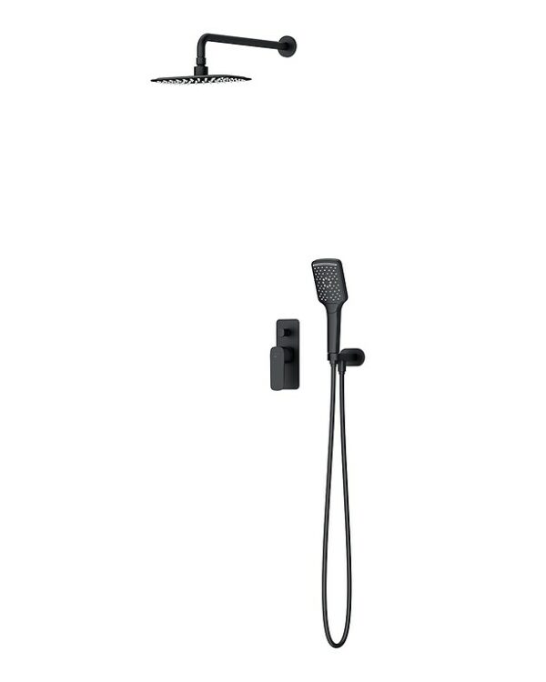 Set b344 larga concealed set with bathshower faucet black Cersanit - Image 1