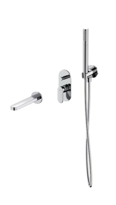 Set b725 crea bath concealed set chrome (virtual set) Cersanit