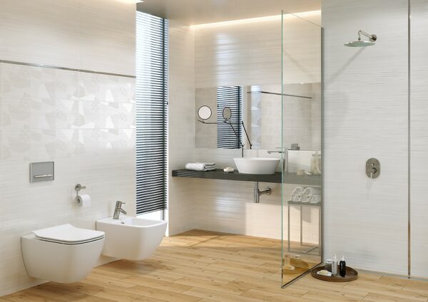 Ferano Ps702 white smudges satin 24x74 Płytki Cersanit - Image 7