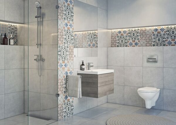 Patchwork G417 light grey 42x42 Pytki Cersanit - Image 3