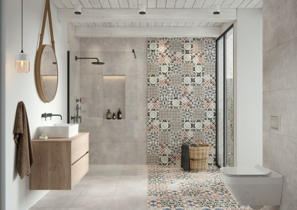 Patchwork G417 light grey 42x42 Pytki Cersanit - Image 2