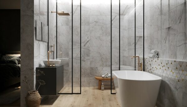Stone hills grey glossy rect 29,8x59,8 g1 Opoczno Tiles - Image 2