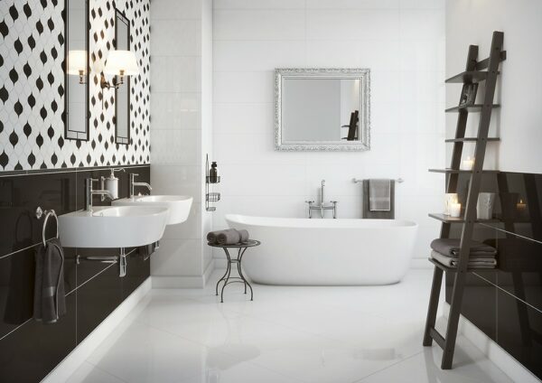 Magnifique Ps 901 black glossy 29x89 Cersanit Tiles - Image 2