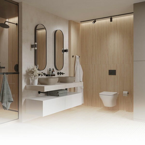 Rollwood Gpt1094 cream structure matt rect 59,8x119,8 g1 Cersanit Slat Tiles - Image 2