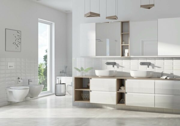 Moduo 40 mirror cabinet white Cersanit - Image 2