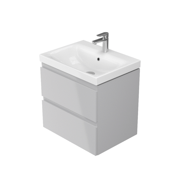 Moduo 60 washbasin cabinet grey Cersanit - Image 1