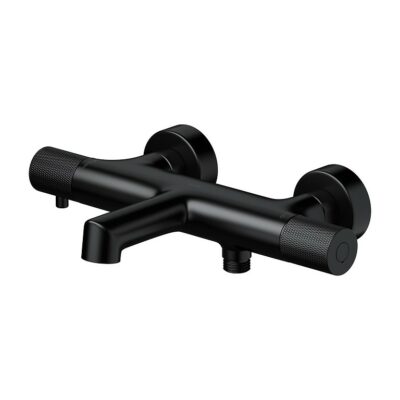Zen by cersanit wall mounted thermostatic bath-shower faucet black Cersanit