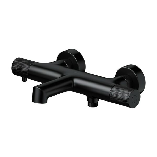 Zen by cersanit wall mounted thermostatic bath-shower faucet black Cersanit - Image 1