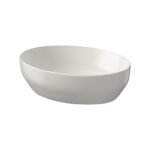 Larga 50×38 countertop washbasin ellipse grey matt Cersanit