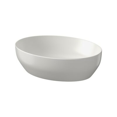 Larga 50×38 countertop washbasin ellipse grey matt Cersanit