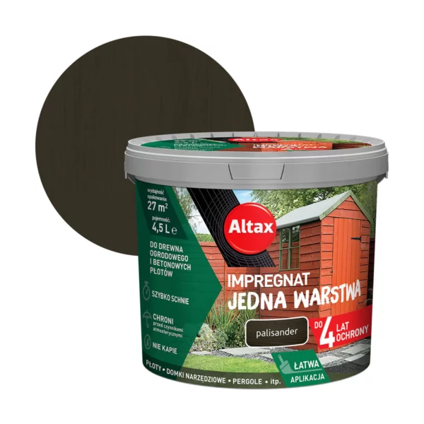 One Coat fence paint Palisander 4.5l Altax - Image 2