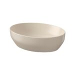 Larga 50×38 countertop washbasin ellipse beige matt Cersanit