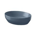 Larga 50×38 countertop washbasin ellipse blue matt Cersanit