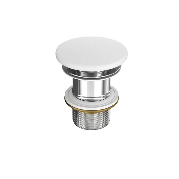 Larga by cersanit ceramic plug for washbasins without overflow white matt - Image 1
