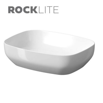 Larga 50×38 countertop washbasin rectangular white Cersanit