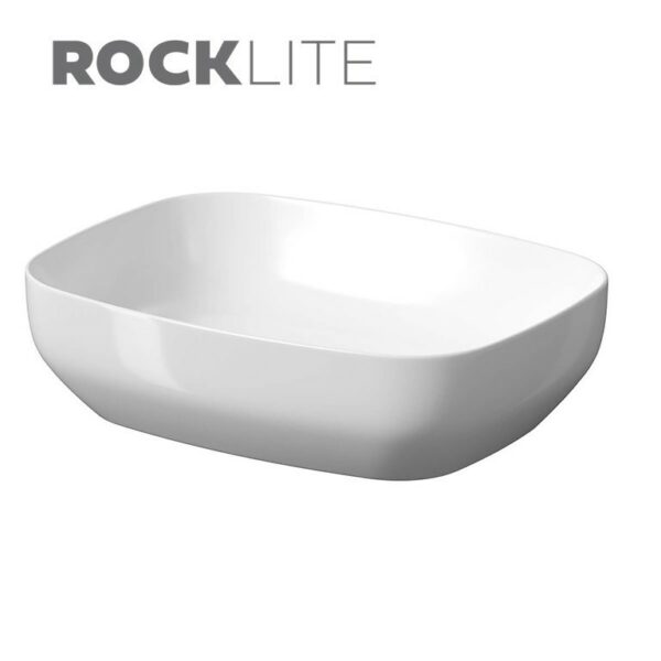 Larga 50×38 countertop washbasin rectangular white  Cersanit - Image 1