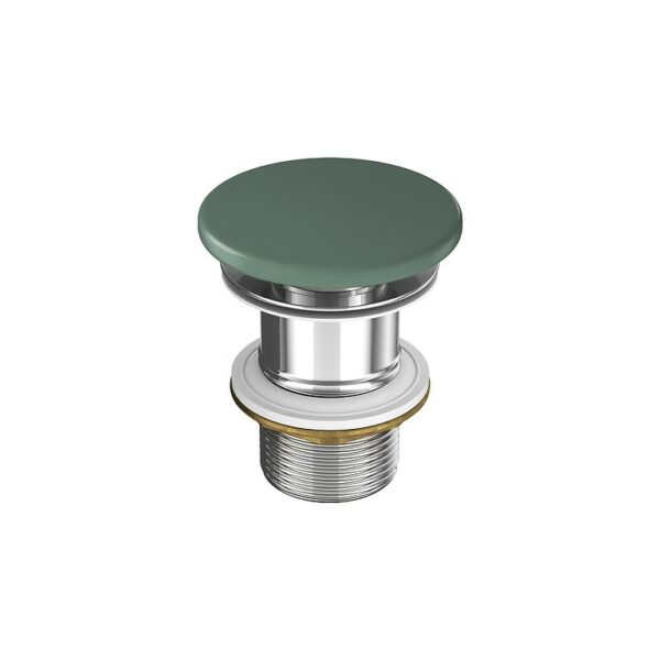 Larga by cersanit ceramic plug for washbasins without overflow green matt - Image 1