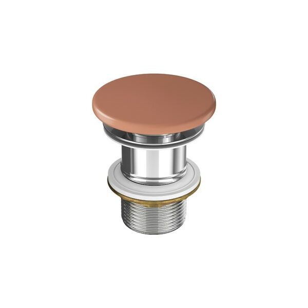 Larga by cersanit ceramic plug for washbasins without overflow brick red matt - Image 1