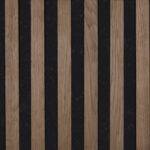 Acoustic Walnut Slat PREMIUM Panels on Black Felt 30x265cm