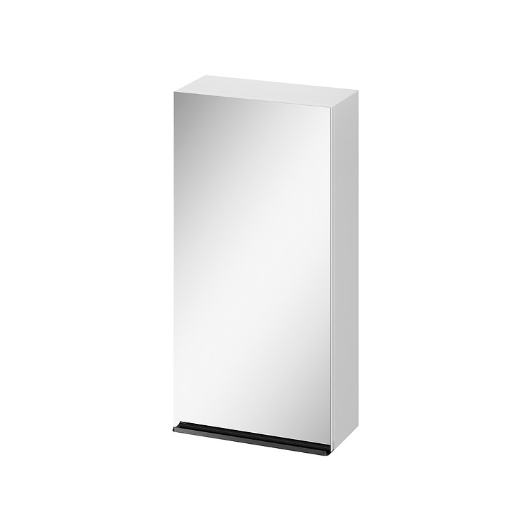 s522-009_virgo_40_mirror_cabinet_white_with_black_handle_mount,qnuMpq2lq3GXrsaOZ6Q Szafka z lustrem Virgo 40 w kolorze białym z czarnym uchwytem - Image 1